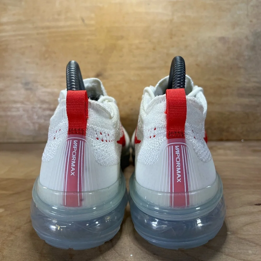 Nike Air VaporMax 2023 Flyknit Womens Size 7.5 Shoes Sneakers Sail Track Red - Picture 5 of 12